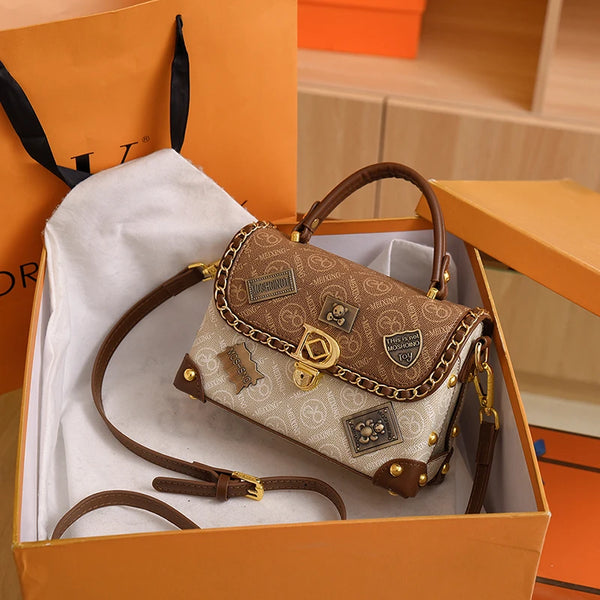 Leather Shoulder Chain Crossbody Bag