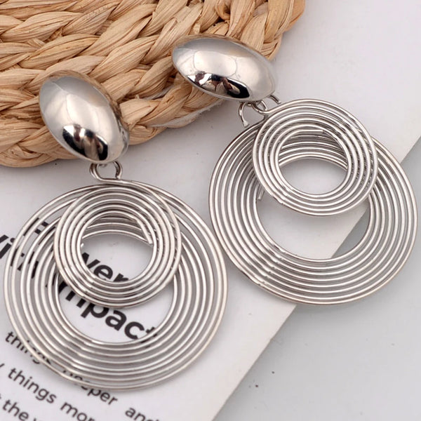 Trendy Big Round Statement Earrings