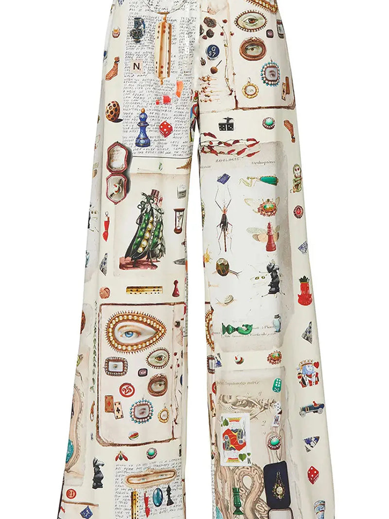 comfortable Printed wide-leg pants