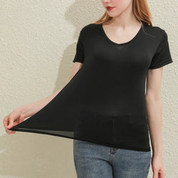 Cotton T-shirt V-Neck Short Sleeve