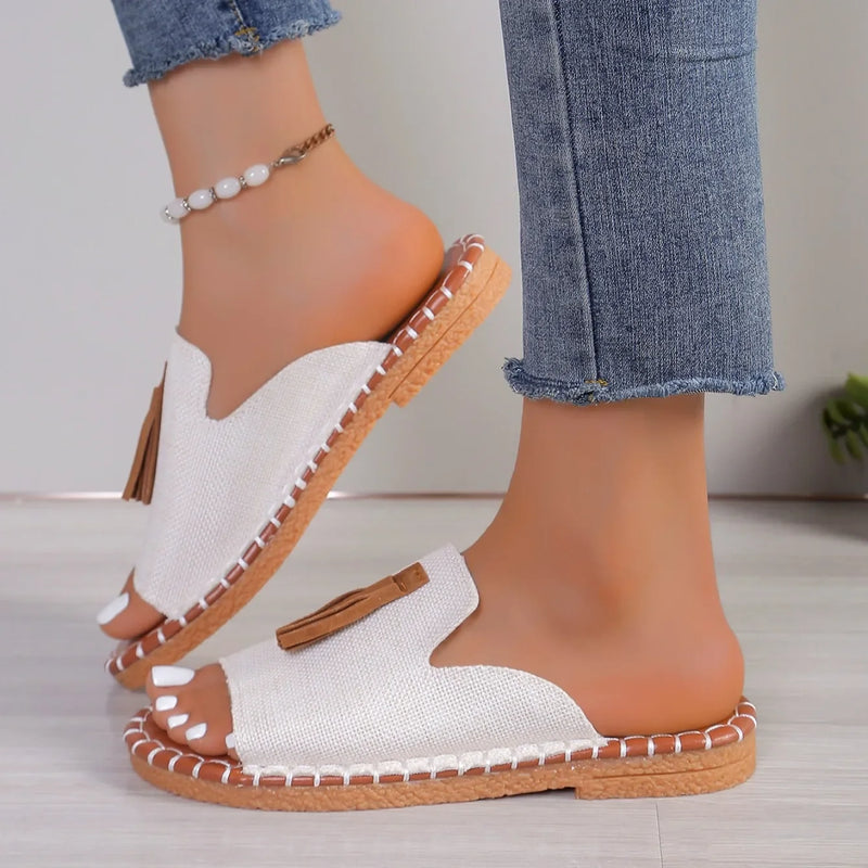Elegant Shallow Mouth Slip-On Square Designer Sandals