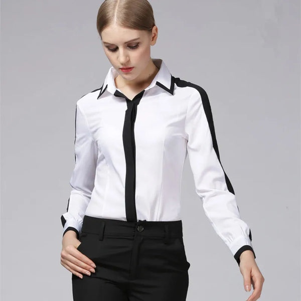 Elegant Long Sleeve Blouses Shirts White Bodysuits