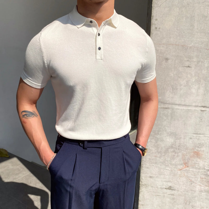 Summer Cotton Men Polo Shirt Business