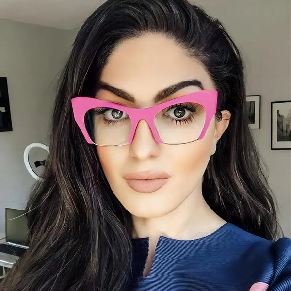 Vintage Half Frame Cat Eye Eyeglasses