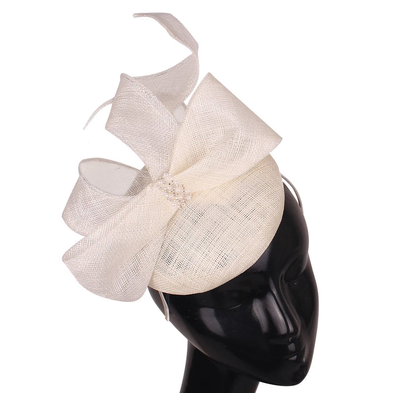 Elegant Bridal Hair Fascinators Headband With Bow