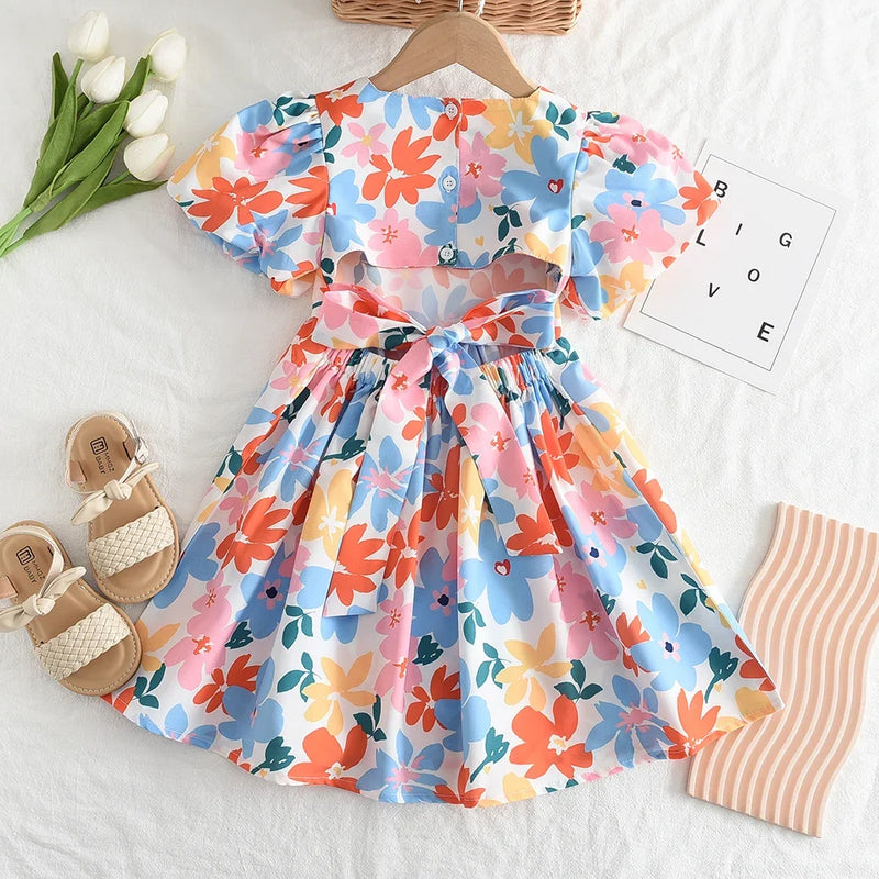 Elegant Lolita Child Big Girls Midi Dress