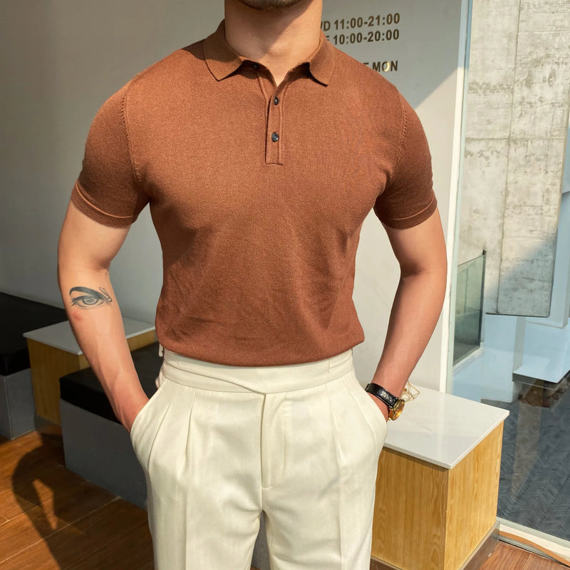 Summer Cotton Men Polo Shirt Business