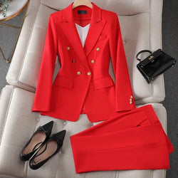Elegant Western-Style High-End Business Attire Long-Pants Set