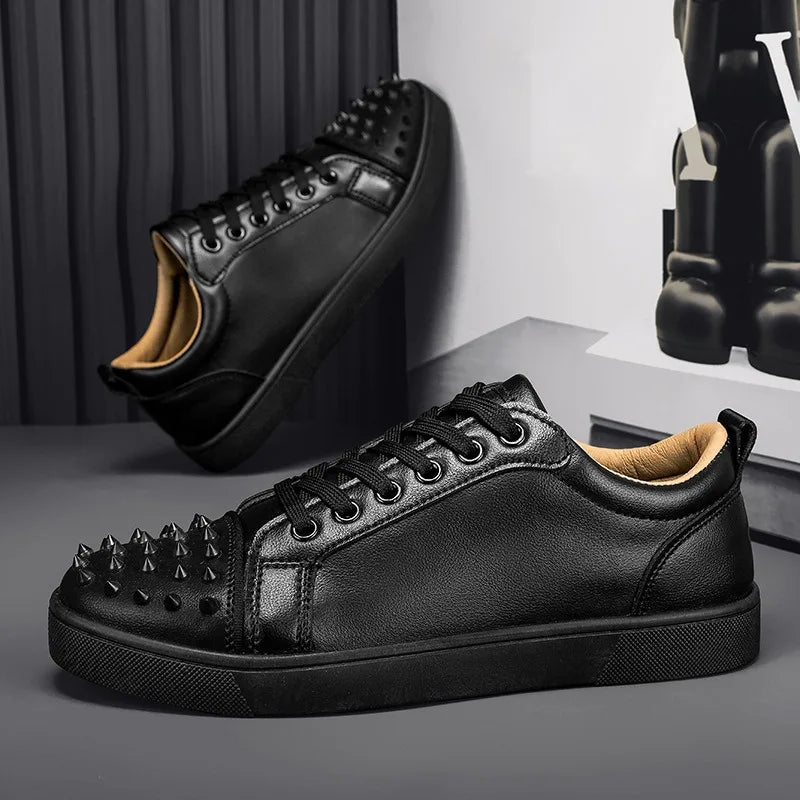 Casual Men Designer Rivet Punk Board Shoes