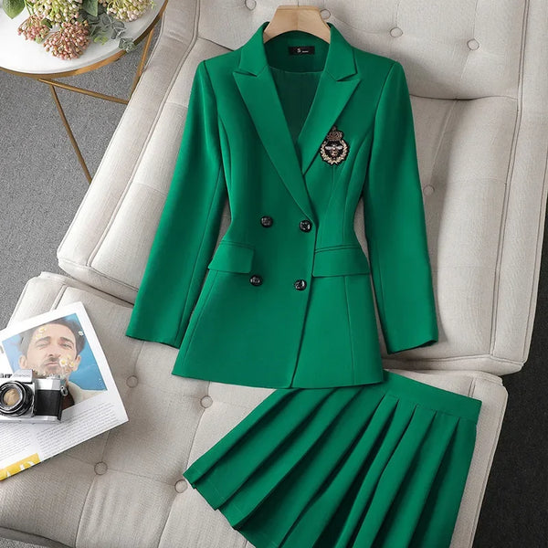Elegant High-end Jacket Skirt Two-piece