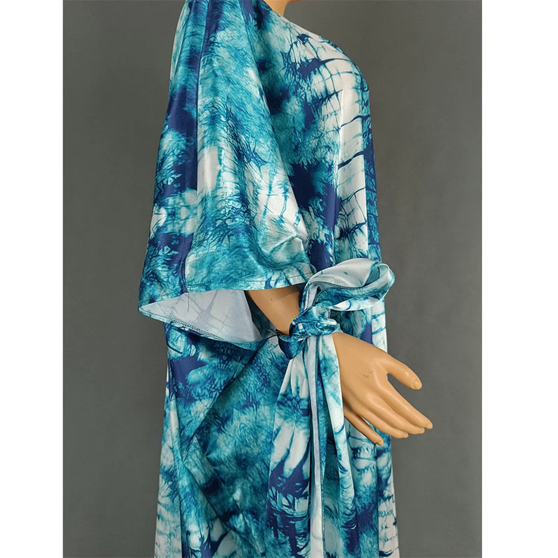 Ankara Dashiki Scarf Gown Caftan Dress