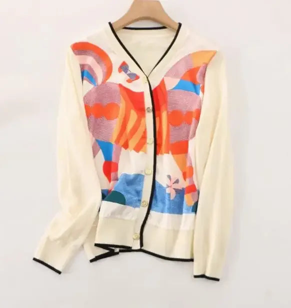 Vintage Cardigans Spring Autumn Thin Knitted Tops