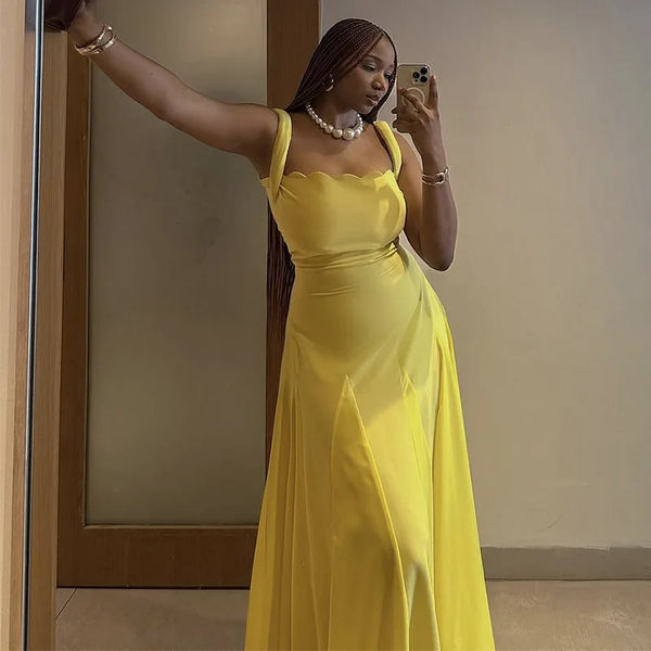 Sleeveless Strapless Big Swing Long Maxi Dress