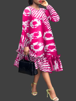 Printed Bohemian Ruffled Sundress