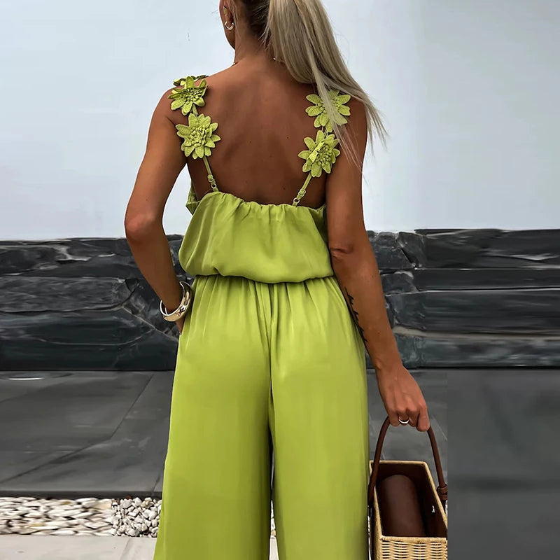 Casual Summer Loose Long Jumpsuit