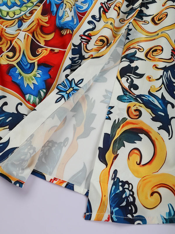 Sexy Bandage Print Long Dress Summer