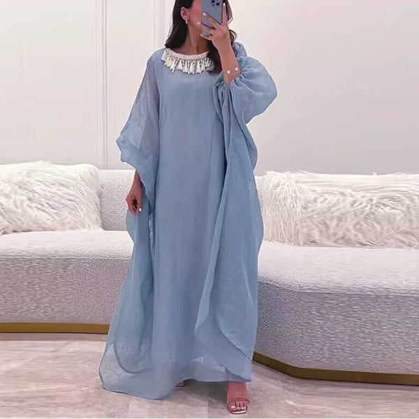 Vintage Cotton Linen Elegant Dress