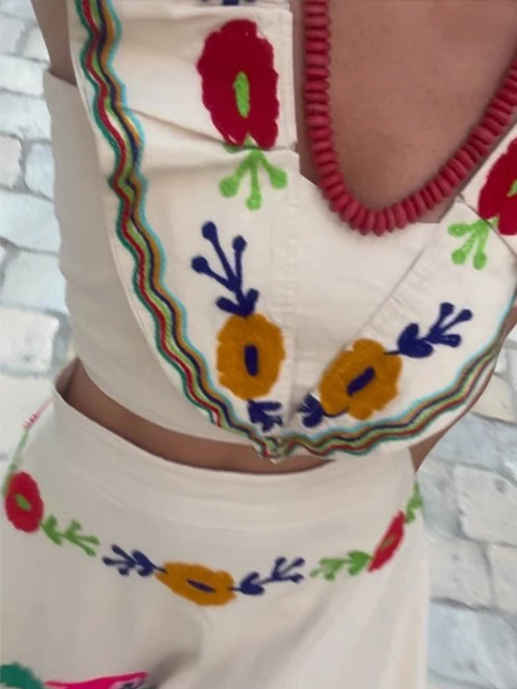 Chic Flying Sleeve Square Neck Sleeveless Set