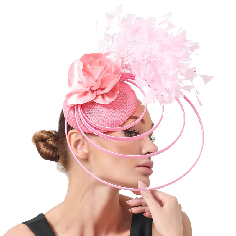 New Race Fascinator Hats Bowknot Wedding Church