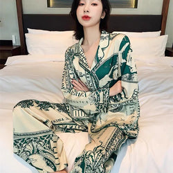 Cardigan Lapel Home Wear Two-Piece E
