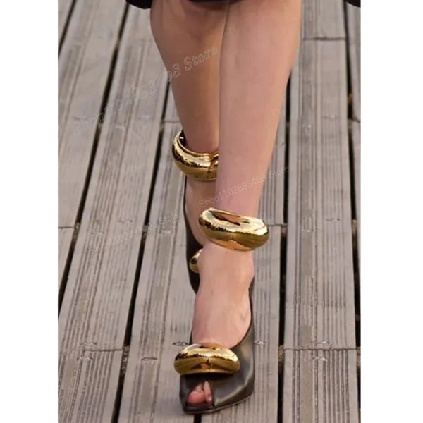 Black Runway Style Square Toe Pumps Matte Leather