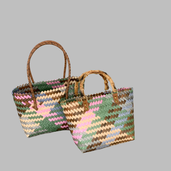 Retro Imitation Rattan Woven Bag