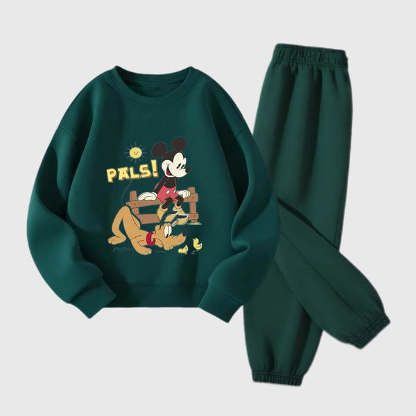 Boys Cartoon Long-sleeved Hoodies +Pants
