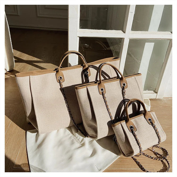 Bucket Tide High-Capacity Chain Tote Bag