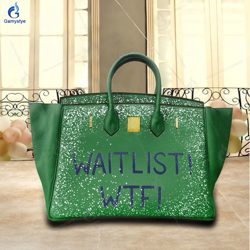 Printed Customize Art English WTF Bags