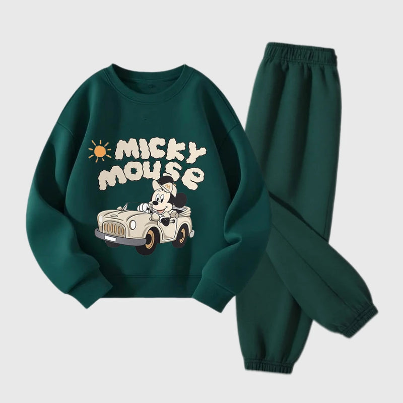 Boys Cartoon Long-sleeved Hoodies +Pants