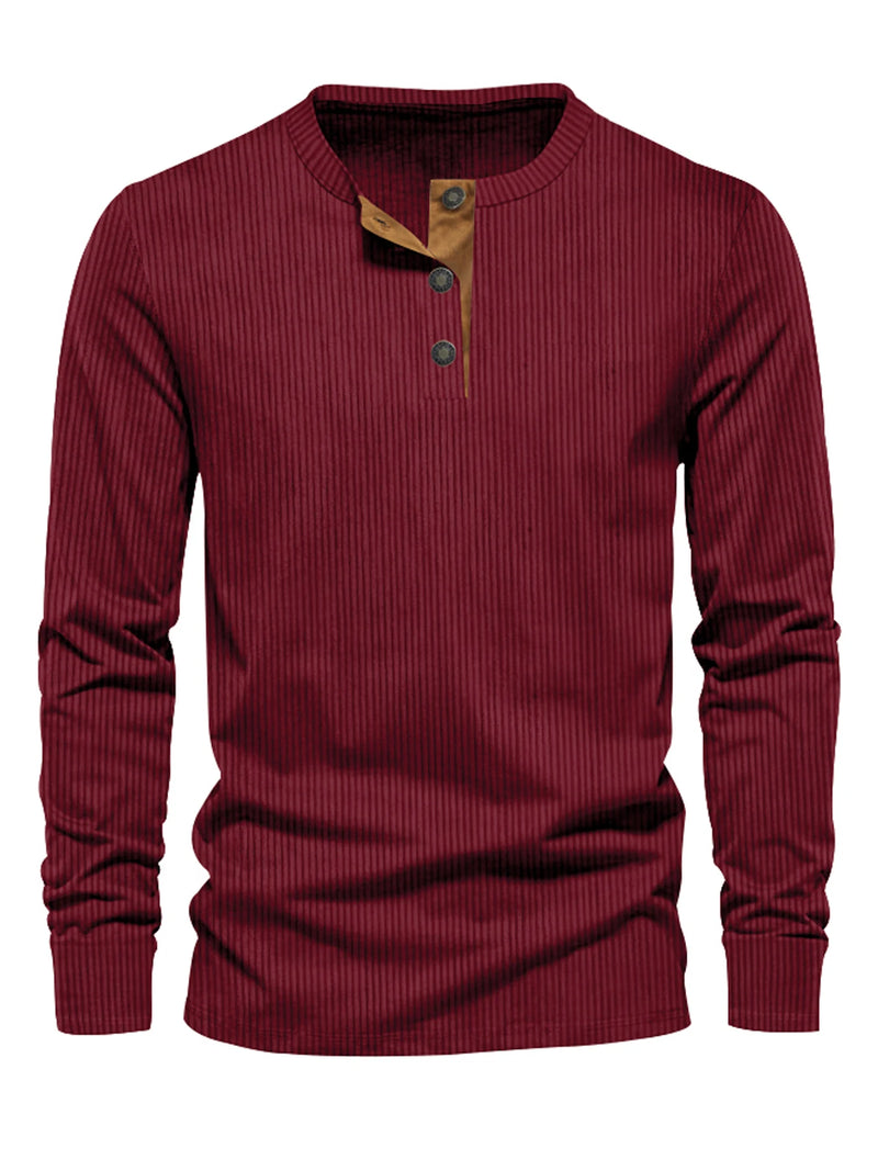 Casual Slim Solid Color Long Sleeve T-Shirt