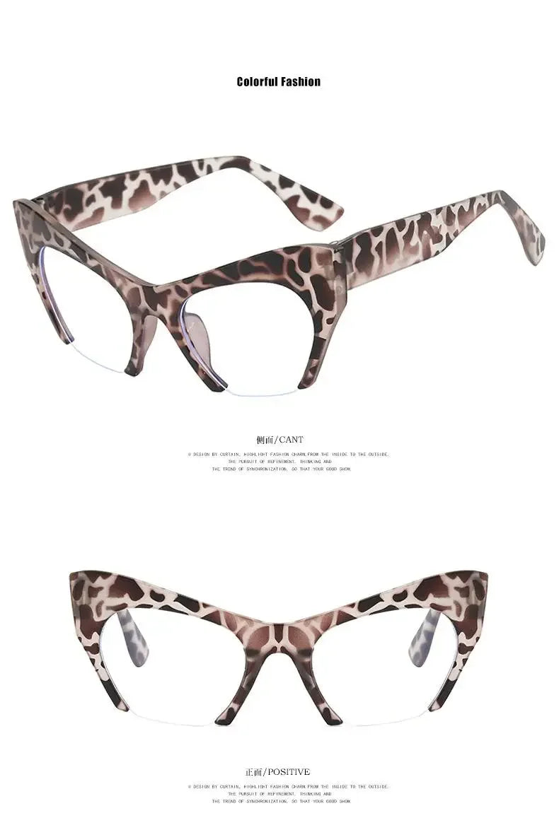 Vintage Half Frame Cat Eye Eyeglasses