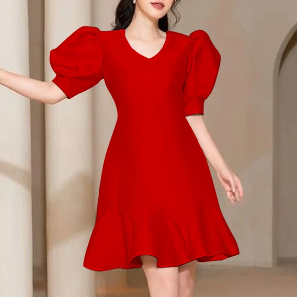 Elegant Collect Waist Summer A-line Evening Dress