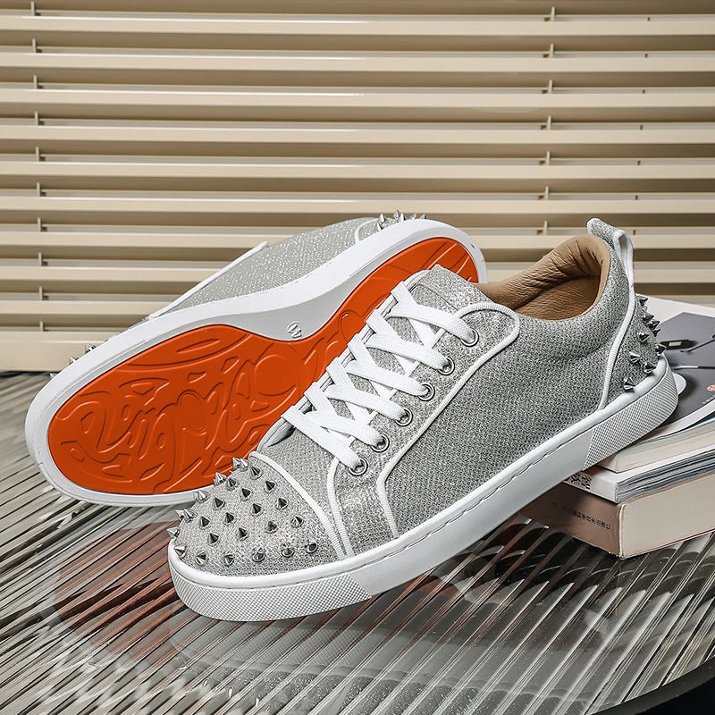 Casual Men Designer Rivet Punk Board Shoes