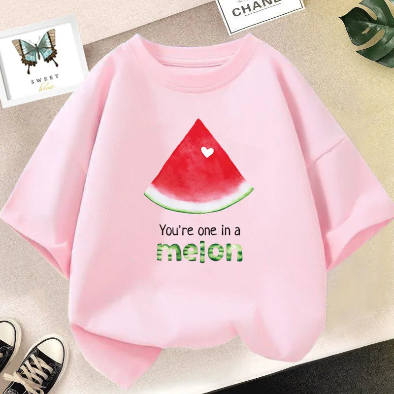 Cute Lemon Fruit Cartoon Bike Printed Tops Tee Short Sleeve