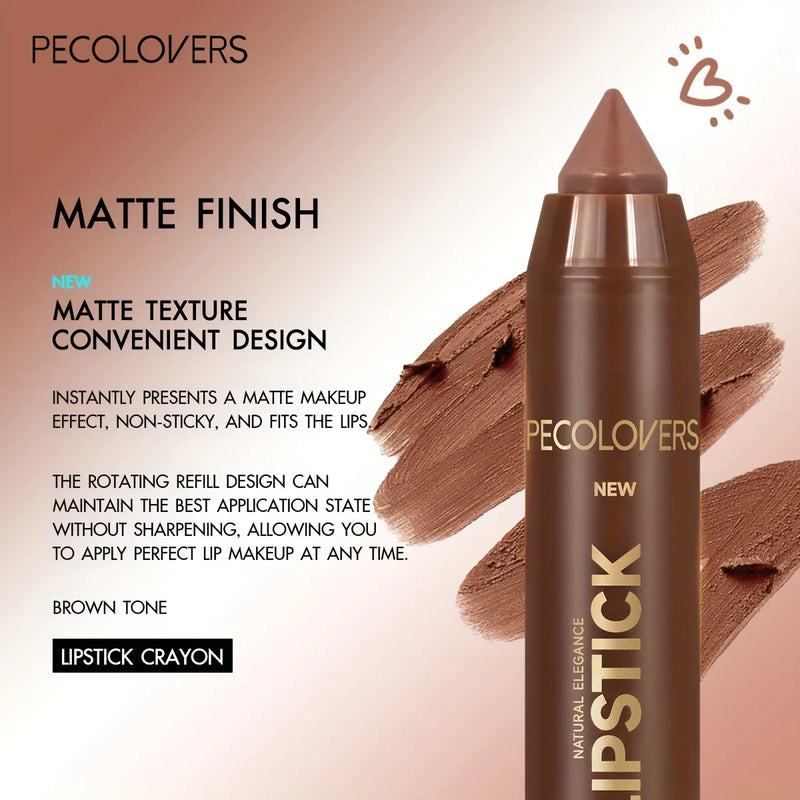 Velvet Contouring Lip Liner Crayon, Matte Tapered Gradient Lipstick Pen