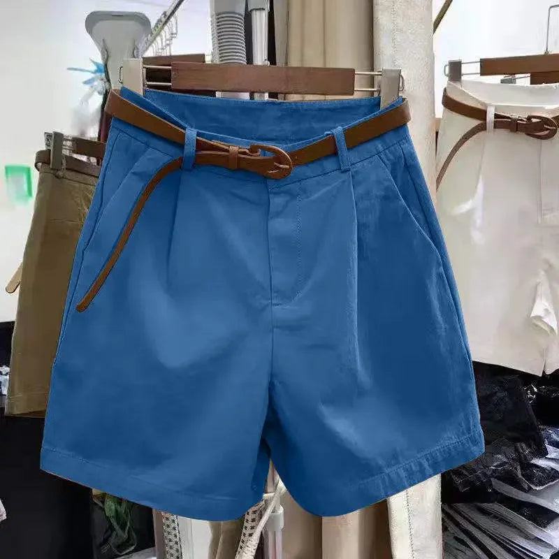 Casual Shorts Loose High Waist Wide Legs