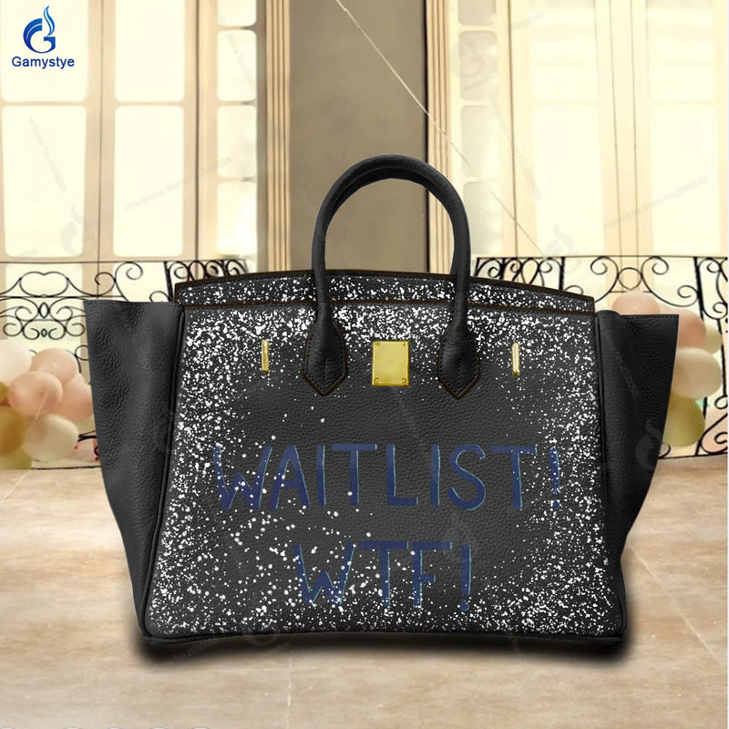 Printed Customize Art English WTF Bags