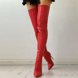 High Heel 11cm Over Knee Back Zipper Boots