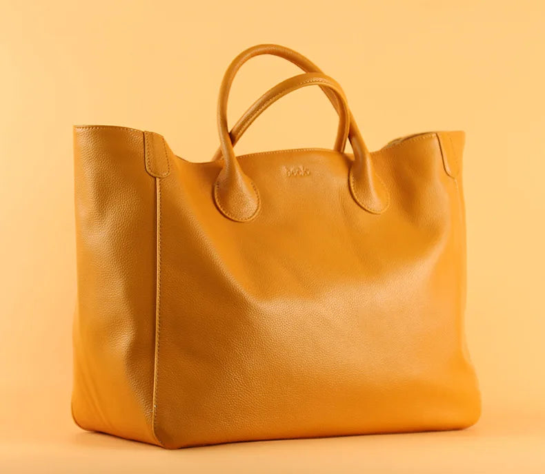 Natural Leather Top Cow Hide Leather Handbag