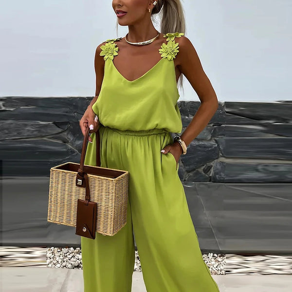 Casual Summer Loose Long Jumpsuit