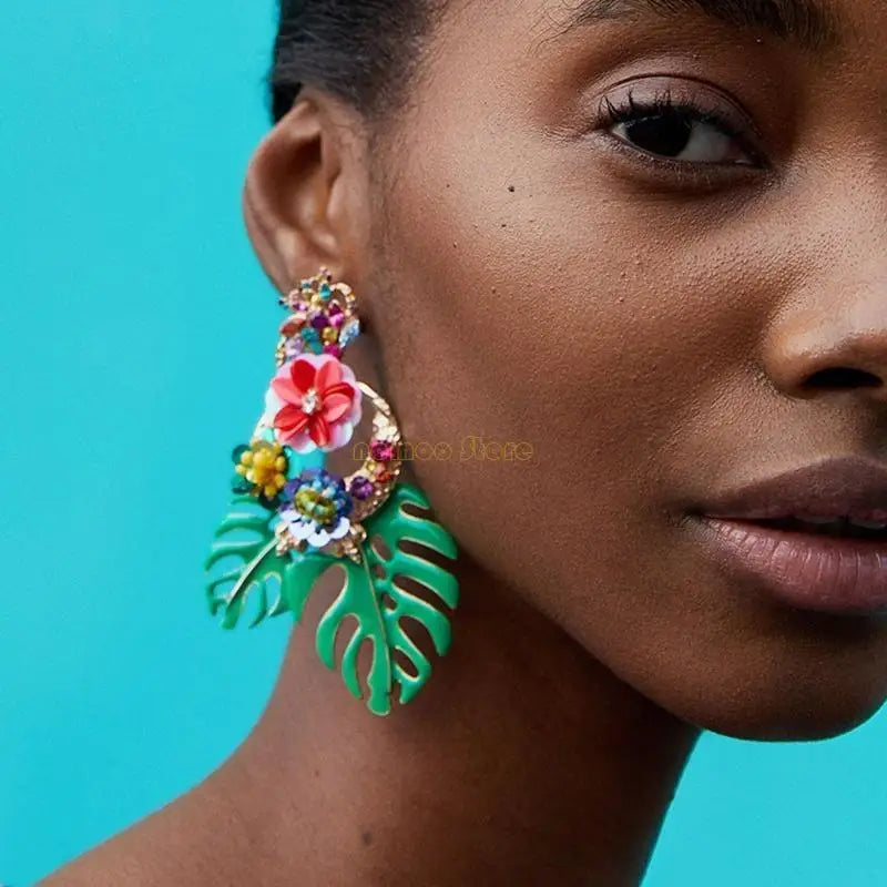 Sequin Floral for Turtle Leaf Earrings