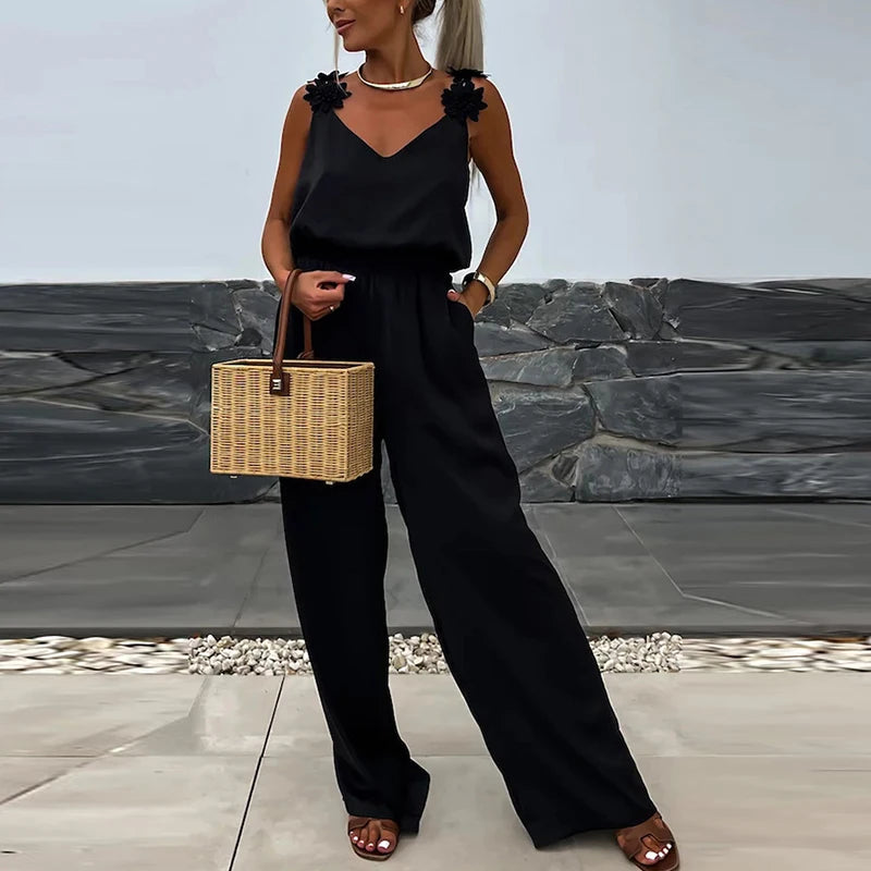 Casual Summer Loose Long Jumpsuit