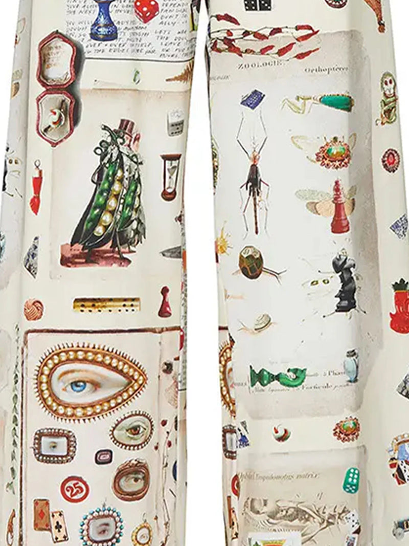 comfortable Printed wide-leg pants