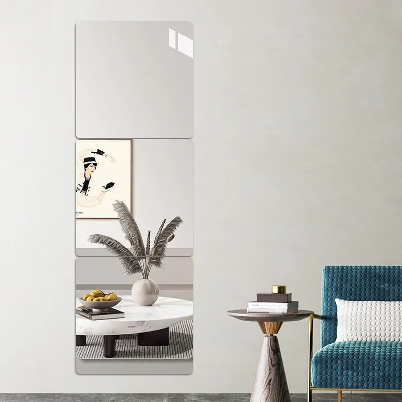 2mm Mirror Unbreakable Acrylic Full Length Wall Mirror Tiles