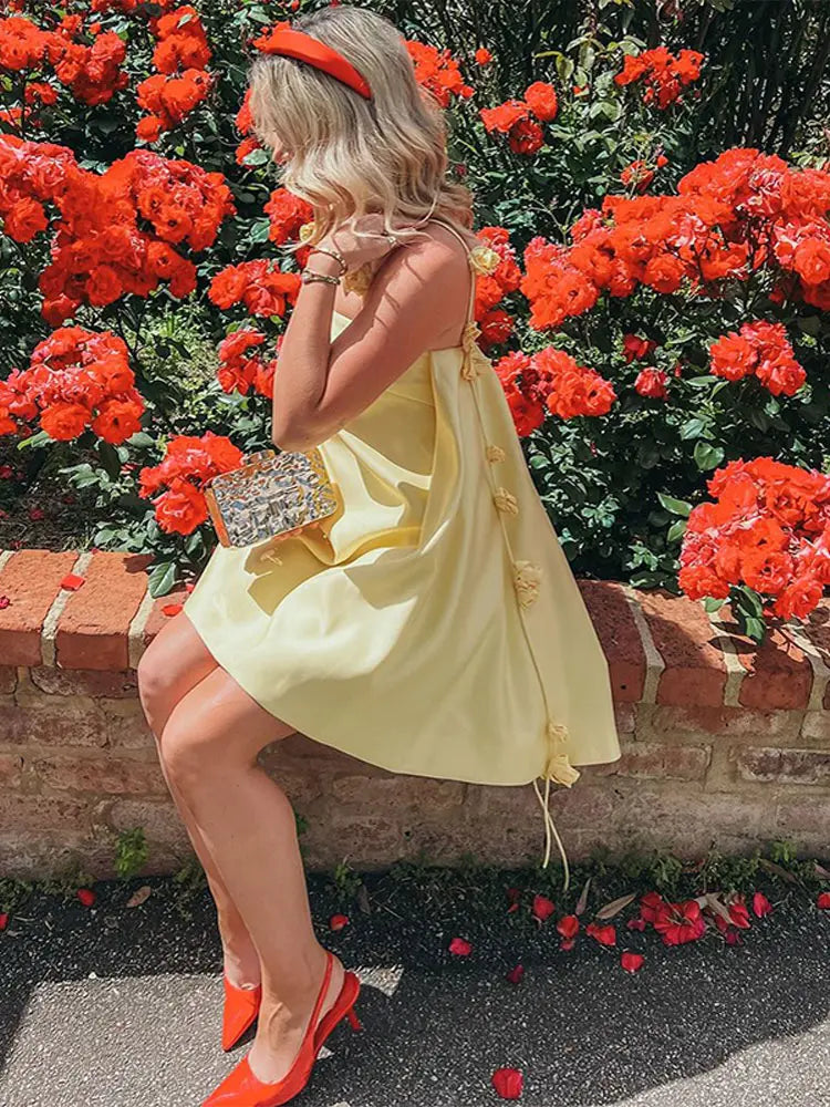 Elegant Loose Sleeveless Backless Mini Dress