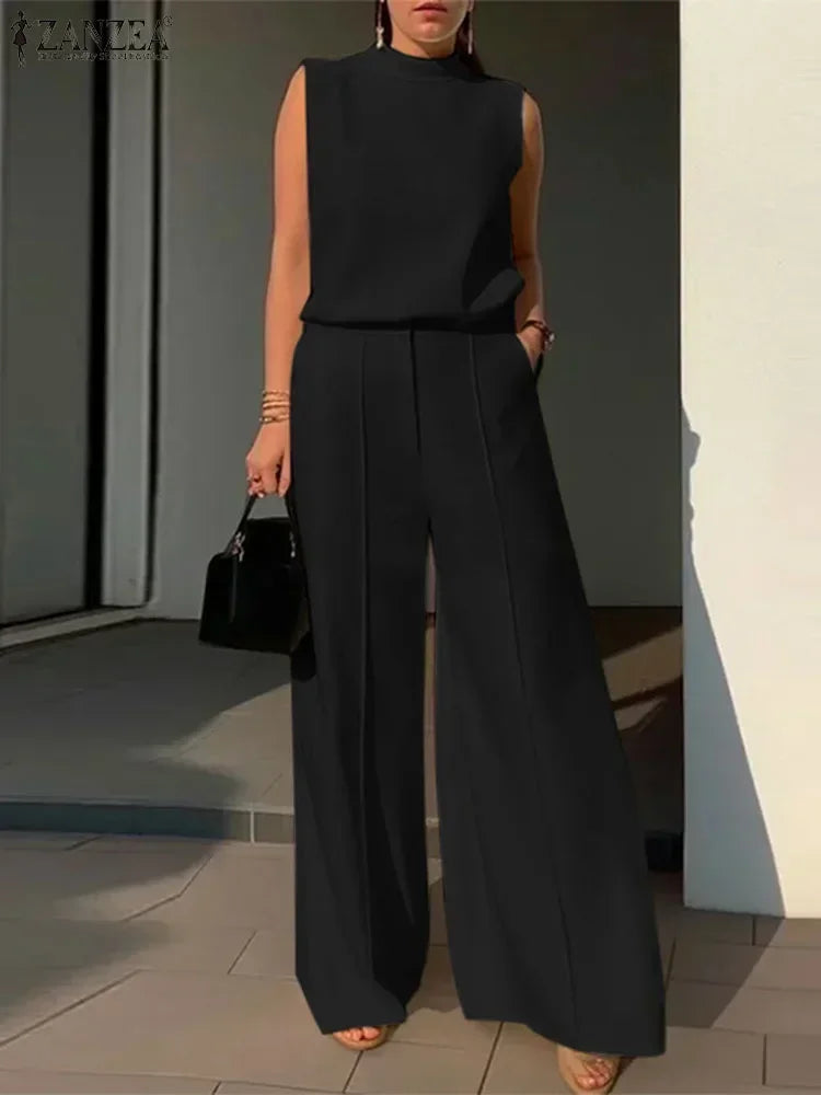 Elegant Chic Sets Tank Top and Wide Loose Pants