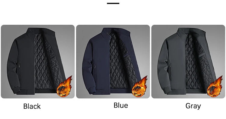 Thick Stand Collar Winter Jacket Men
