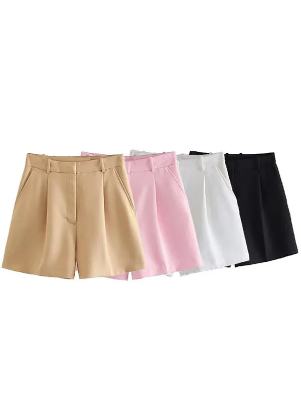 Pleated Baggy Shorts