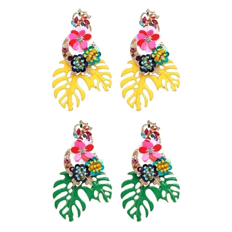 Sequin Floral for Turtle Leaf Earrings